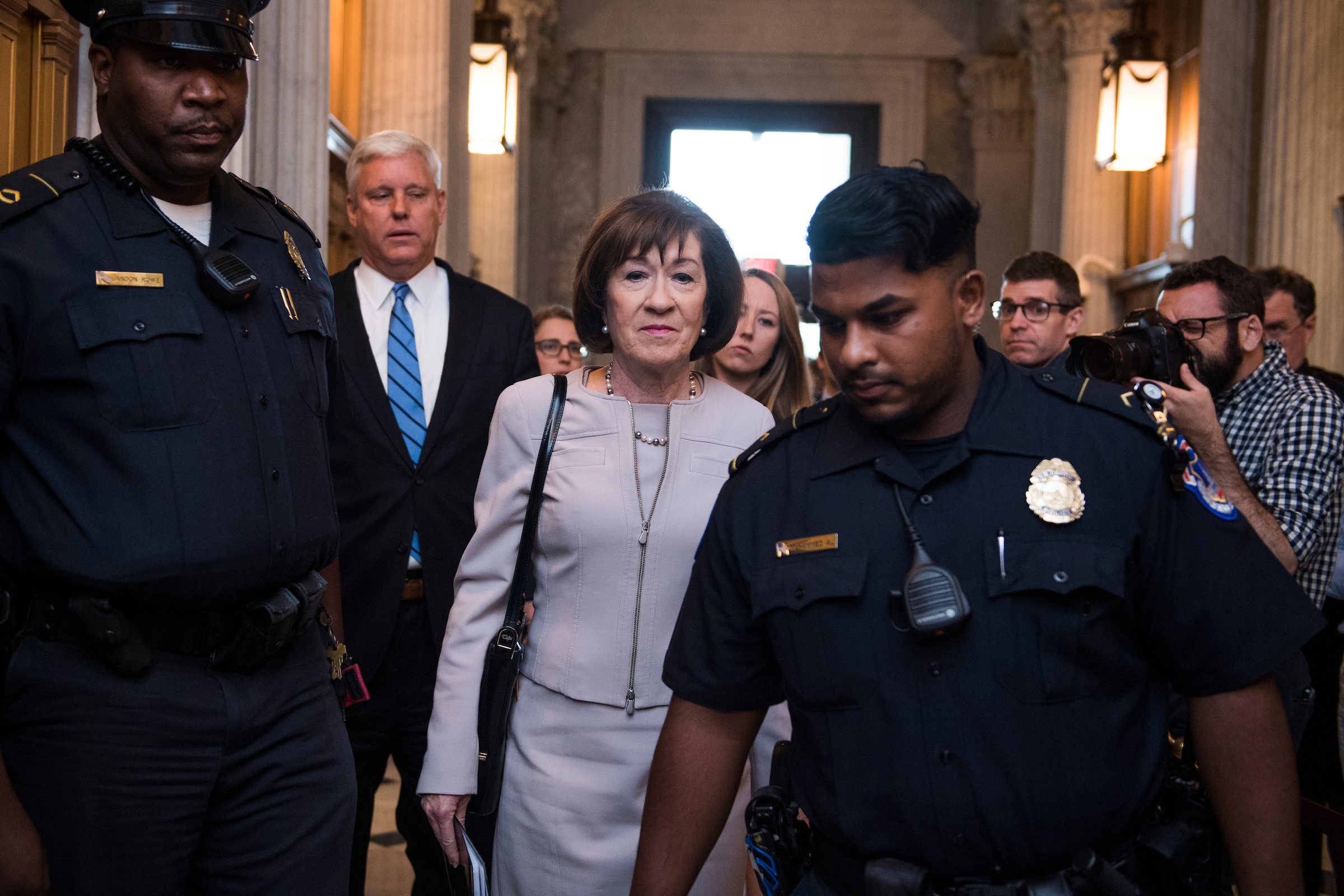 Sen. Susan Collins, R-Maine, was not at home in Bangor when the authorities arrived to investigate a suspicious letter. (Tom Williams/CQ Roll Call)