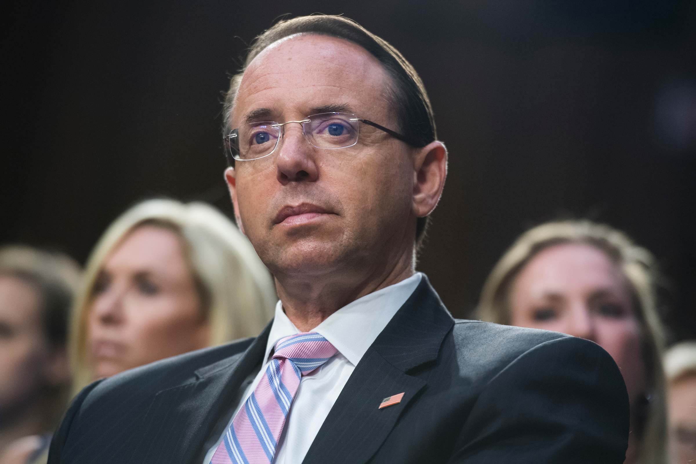 Deputy Attorney General Rod Rosenstein and President Donald Trump reportedly were expected to speak about his future on Monday. (Tom Williams/CQ Roll Call file photo)