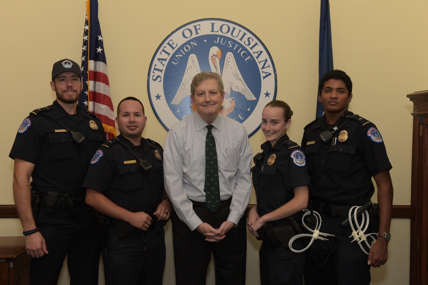 The officers who joined him working on the Supreme Court confirmation hearings last week. (Courtesy Kennedy)
