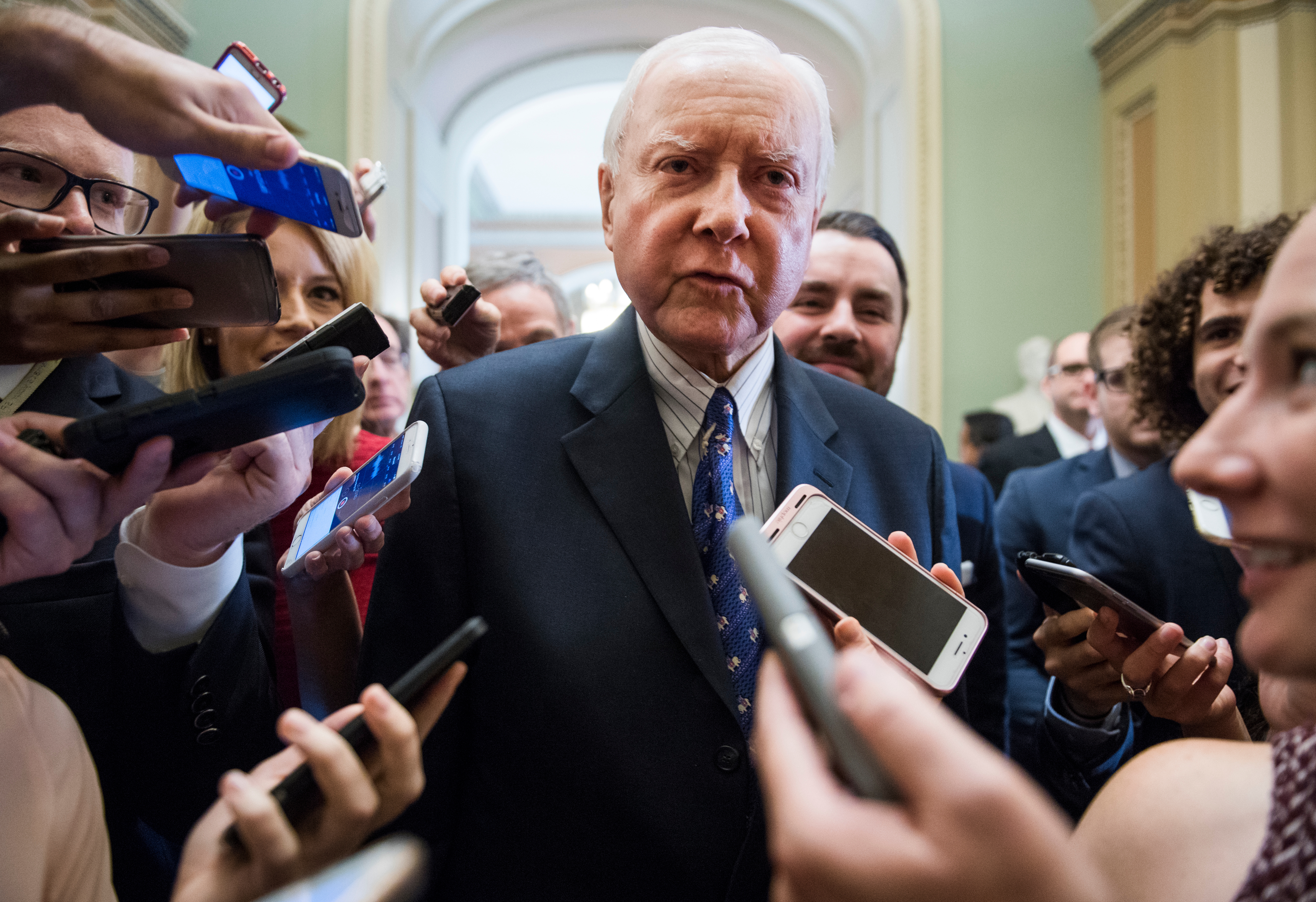 Sen. Orrin Hatch, R-Utah, has been an outspoken voice in favor of Supreme Court nominee Brett Kavanaugh. (Tom Williams/CQ Roll Call)