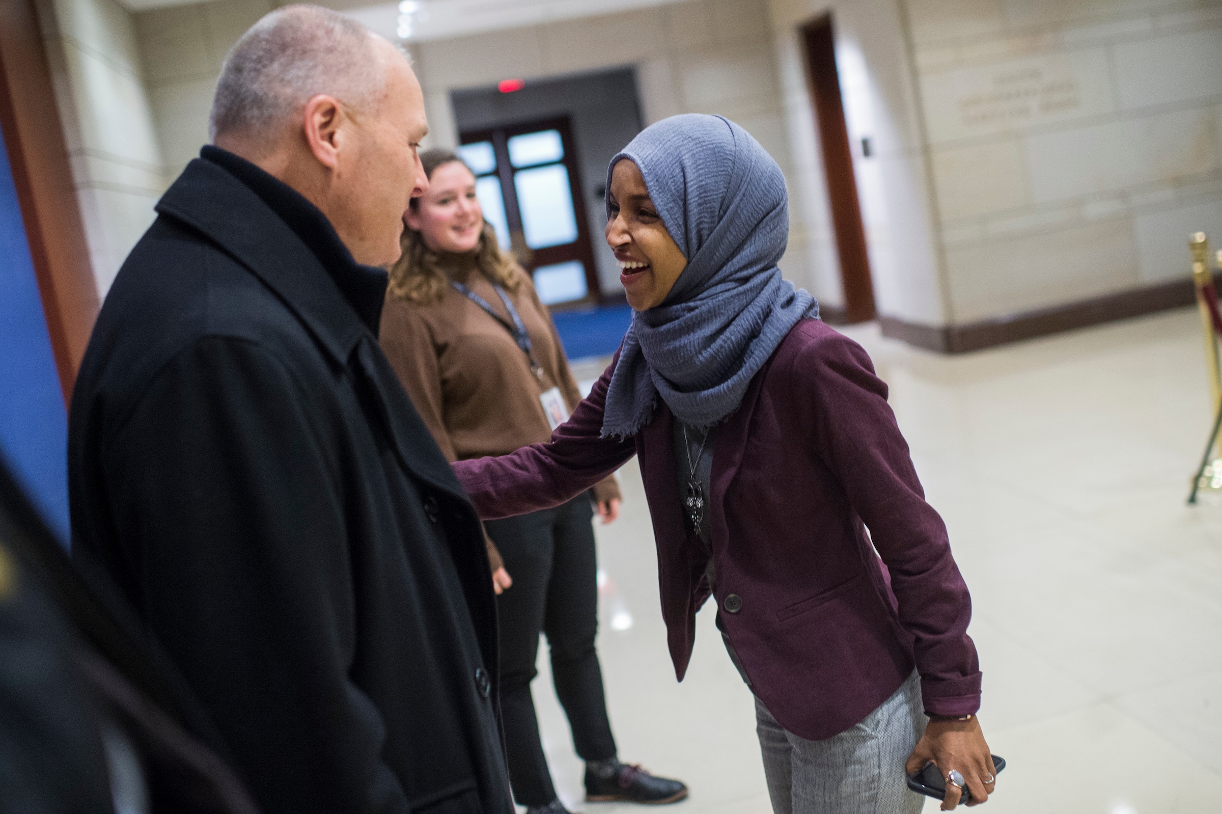 Democratic Rep.-elect Ilhan Omar of Minnesota is one of the first Muslim women elected to Congress. (Tom Williams/CQ Roll Call)