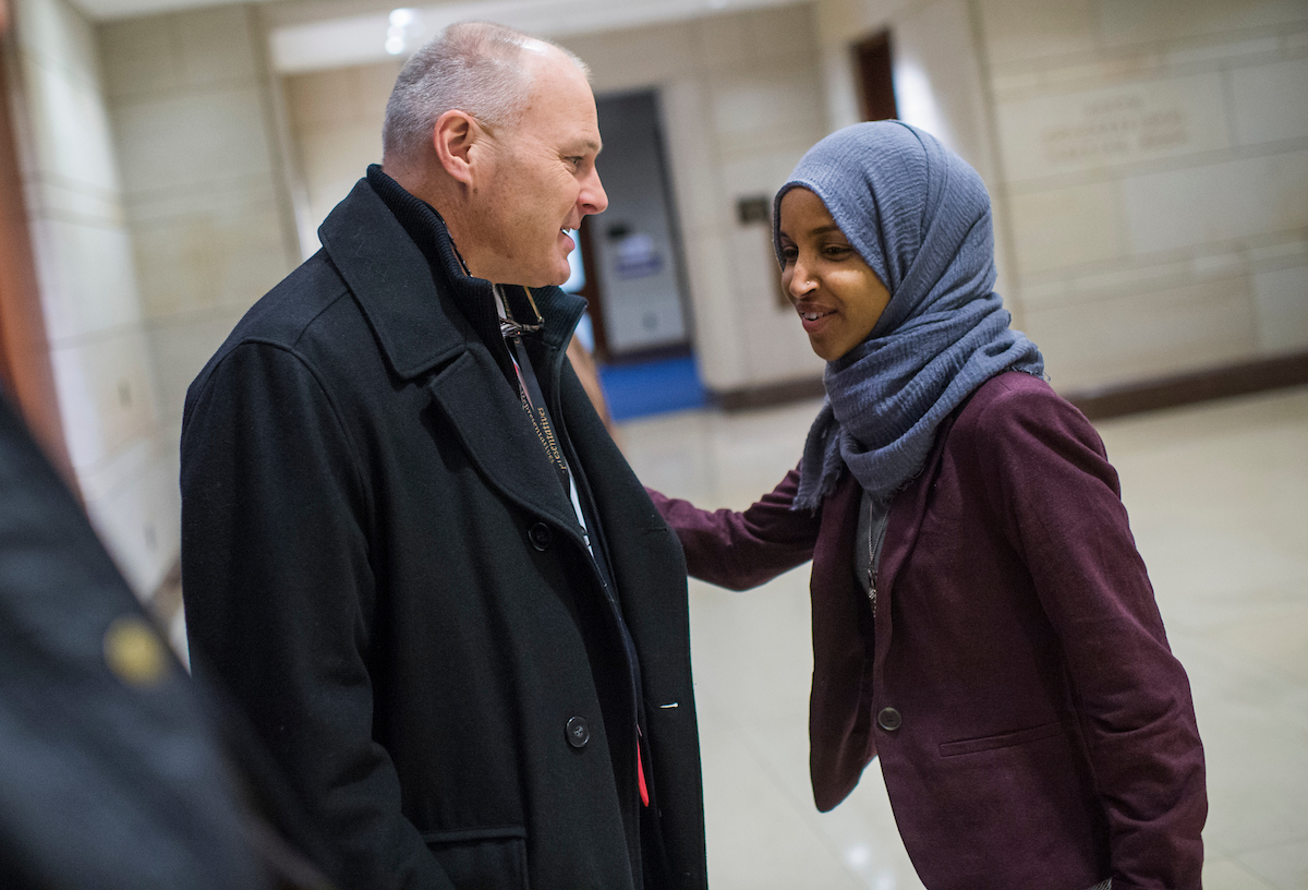 Member-elect Ilhan Omar, D-Minn., will be the first member of congress to wear a hijab. (Tom Williams/CQ Roll Call)