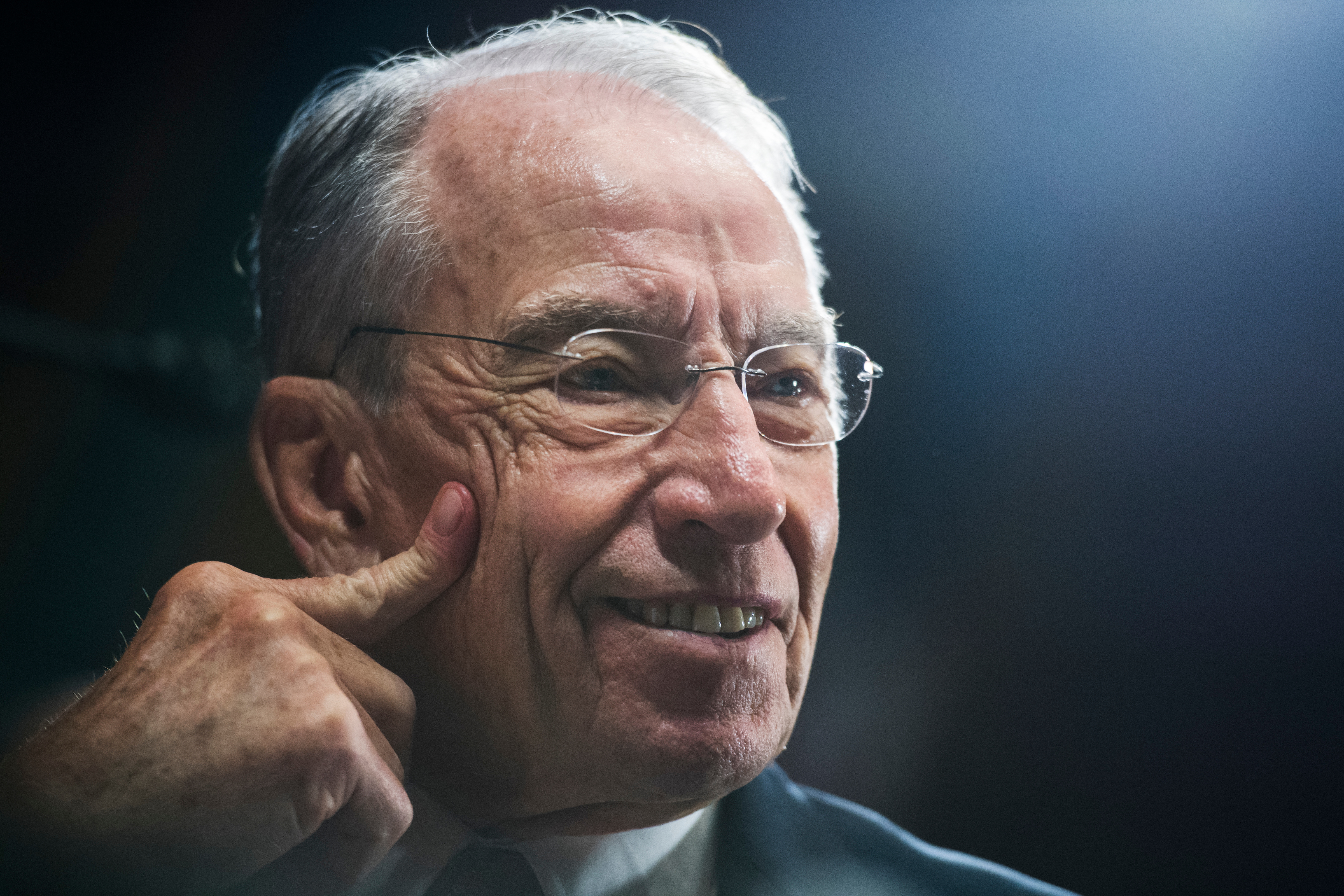 Chairman Charles Grassley, R-Iowa, conducts a Senate Judiciary Committee markup in October. (Tom Williams/CQ Roll Call)