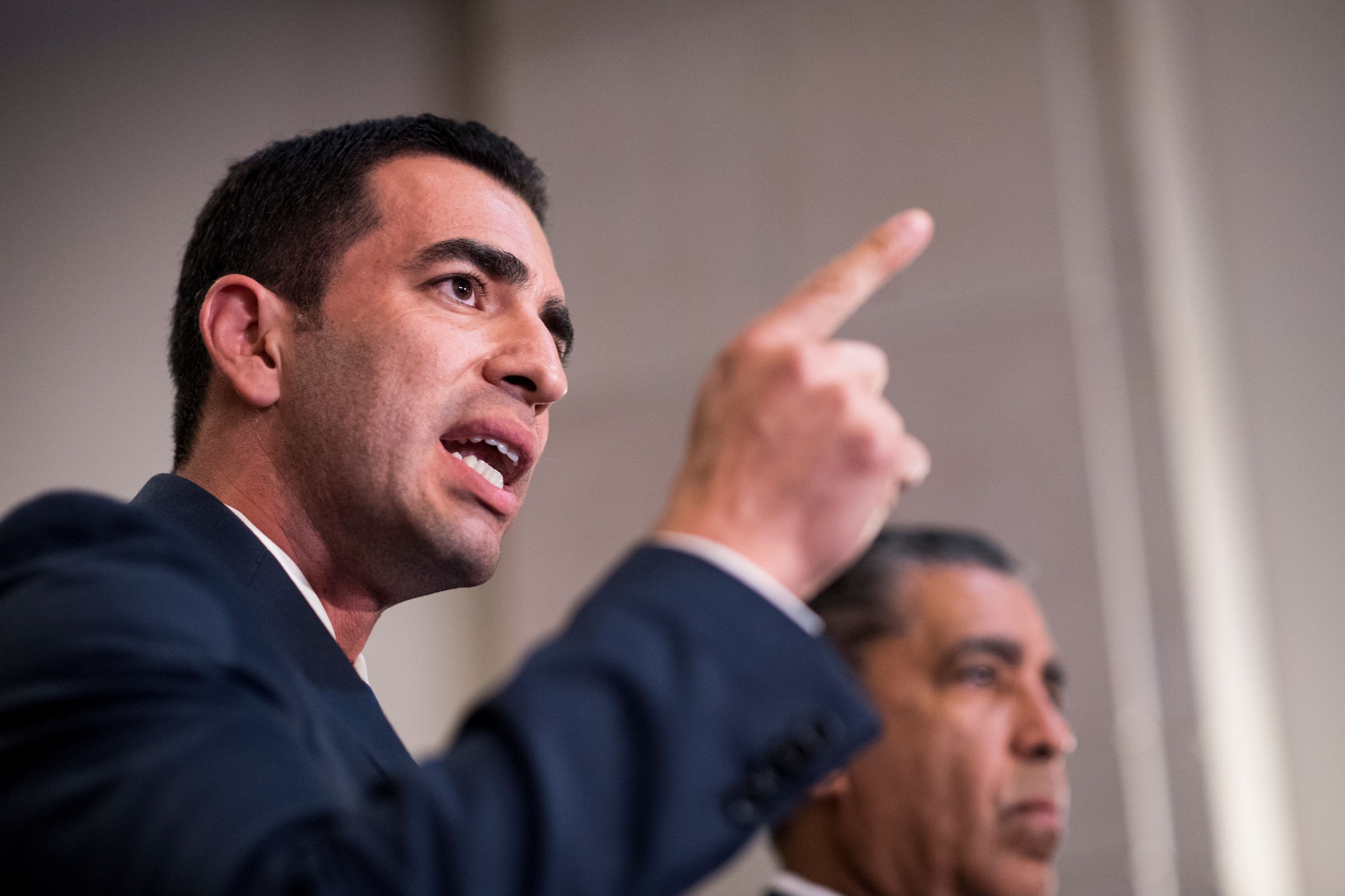 Rep. Ruben Kihuen, D-Nev., left, is preparing a Las Vegas city council run, according to documents he filed with the IRS this week. (Bill Clark/CQ Roll Call file photo)