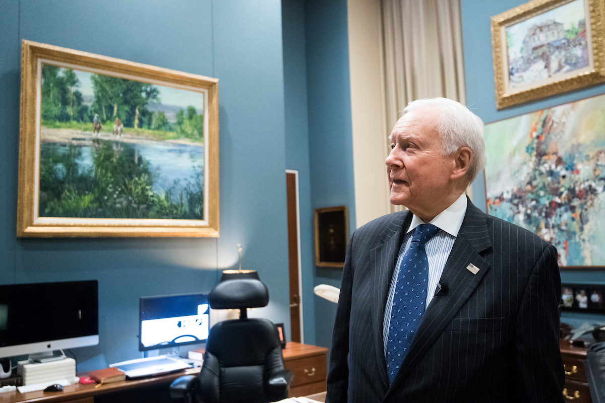 Sen. Orrin Hatch, R-Utah, speaks with Roll Call in his office on Dec. 11, 2018, as he prepares to depart the U.S. Senate. (Photo By Bill Clark/CQ Roll Call)