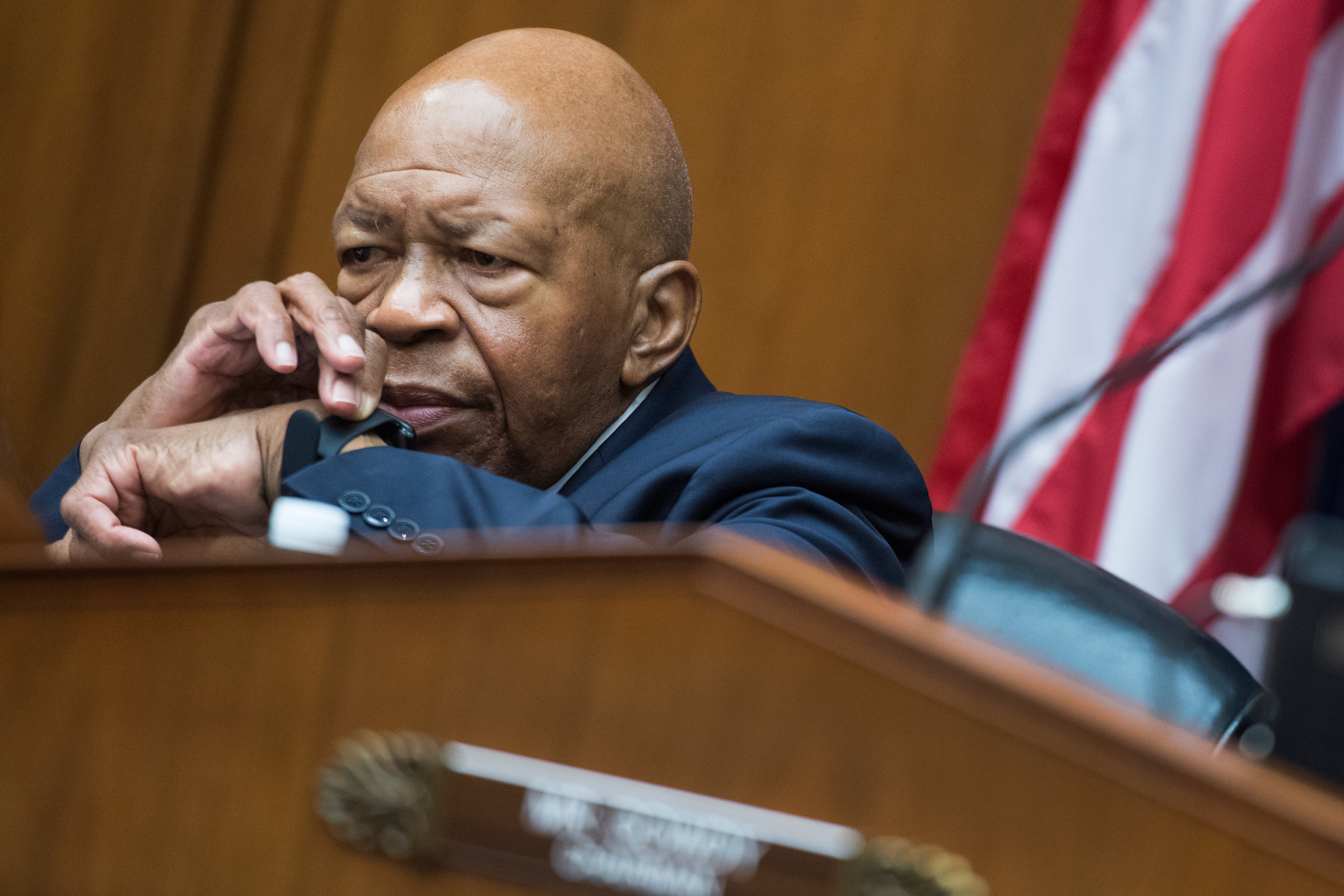 Incoming House Oversight ranking member Elijah E. Cummings envisions a two-pronged approach to investigating President Donald Trump — focusing on his personal business dealings, including whether they implicate the president’s campaign in colluding with Russia, and probing the “harm” he says Trump has inflicted on the foundations of American democracy. (Tom Williams/CQ Roll Call file photo)