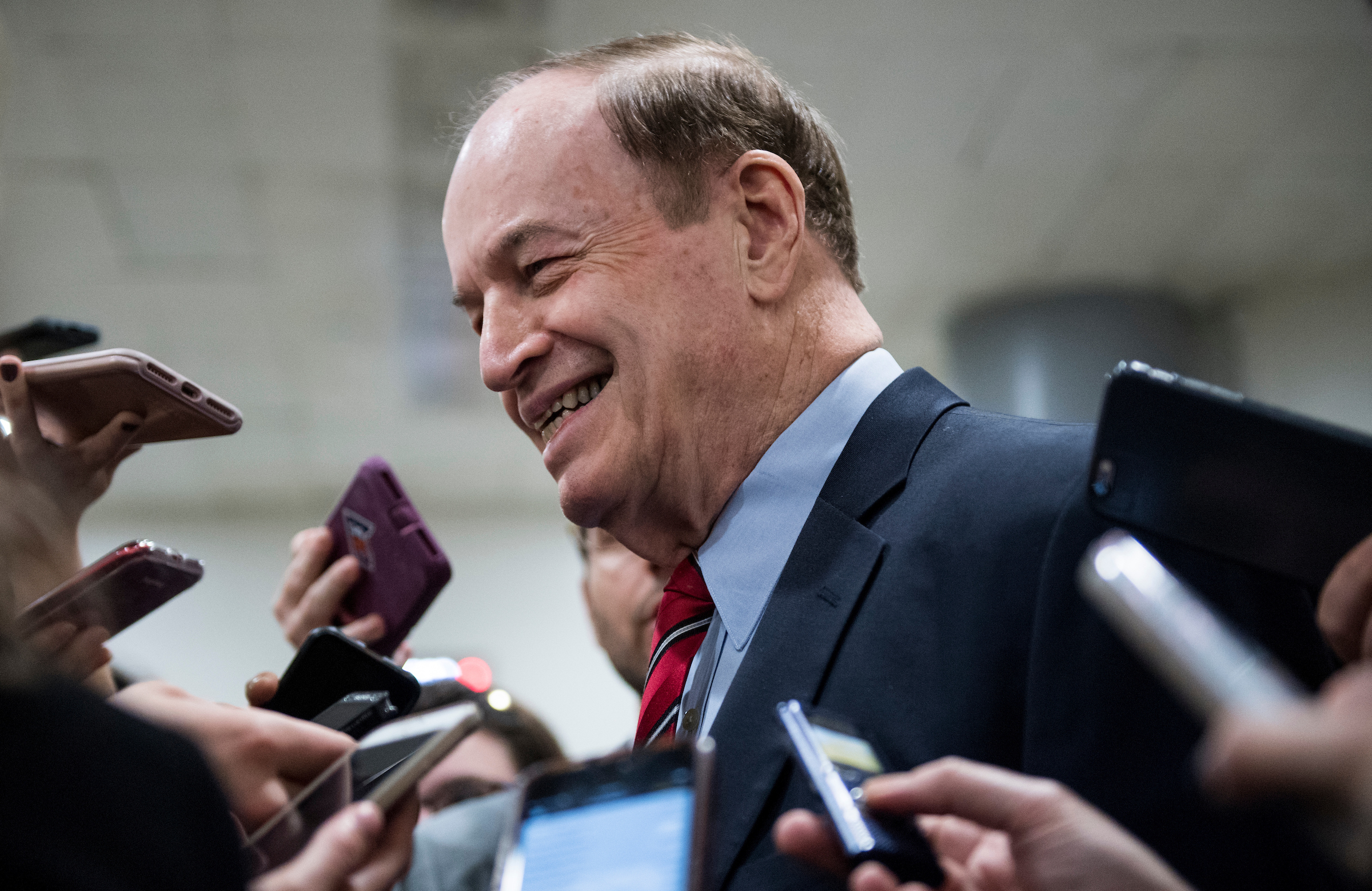 Sen. Richard Shelby, R-Ala., speaks with reporters in the Senate subway on Tuesday, Nov. 27, 2018. (Bill Clark/CQ Roll Call file photo)