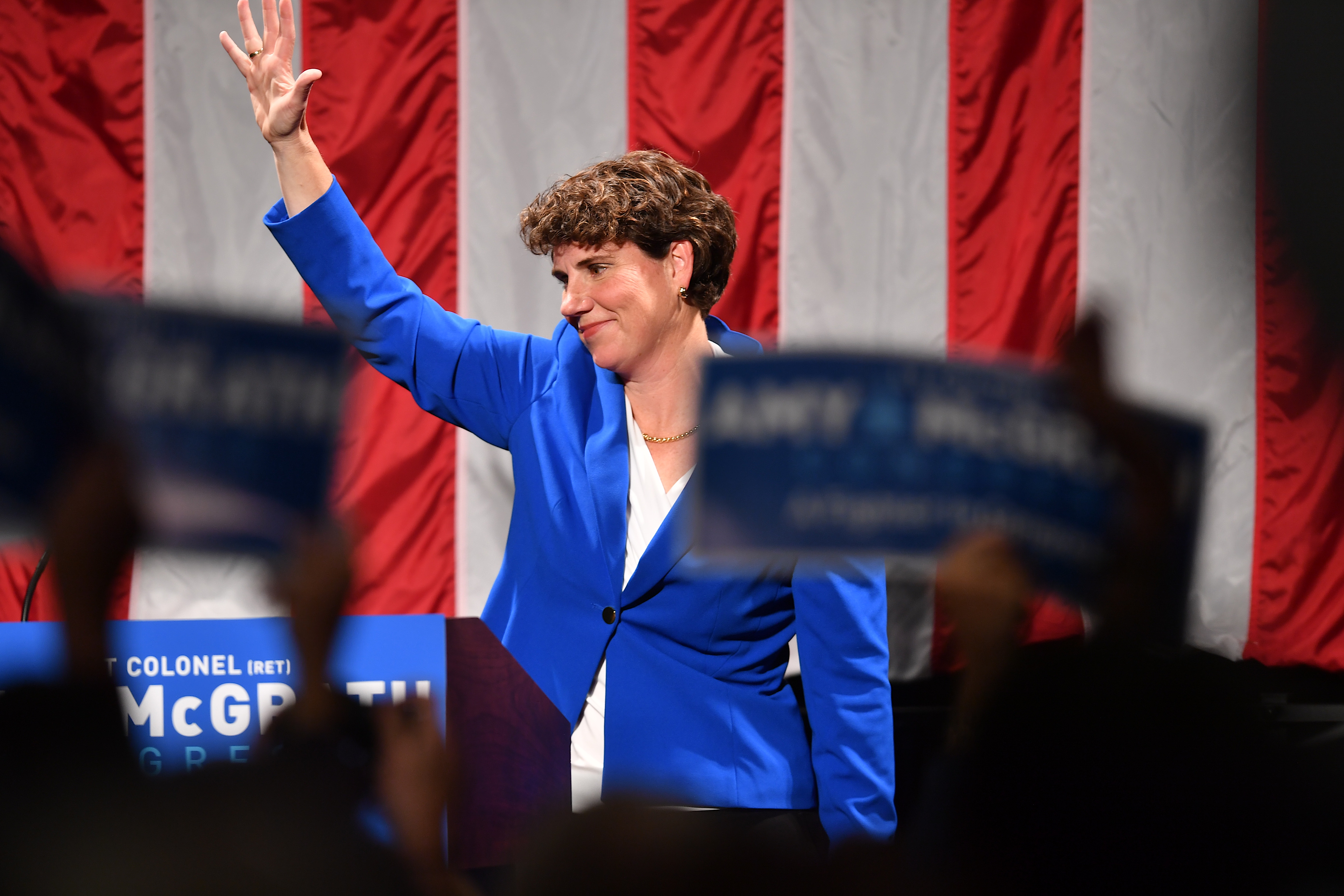 Kentucky’s Amy McGrath was one of the top Democratic fundraisers of the 2018 cycle in her unsuccessful challenge to GOP Rep. Andy Barr. (Jason Davis/Getty Images file photo)