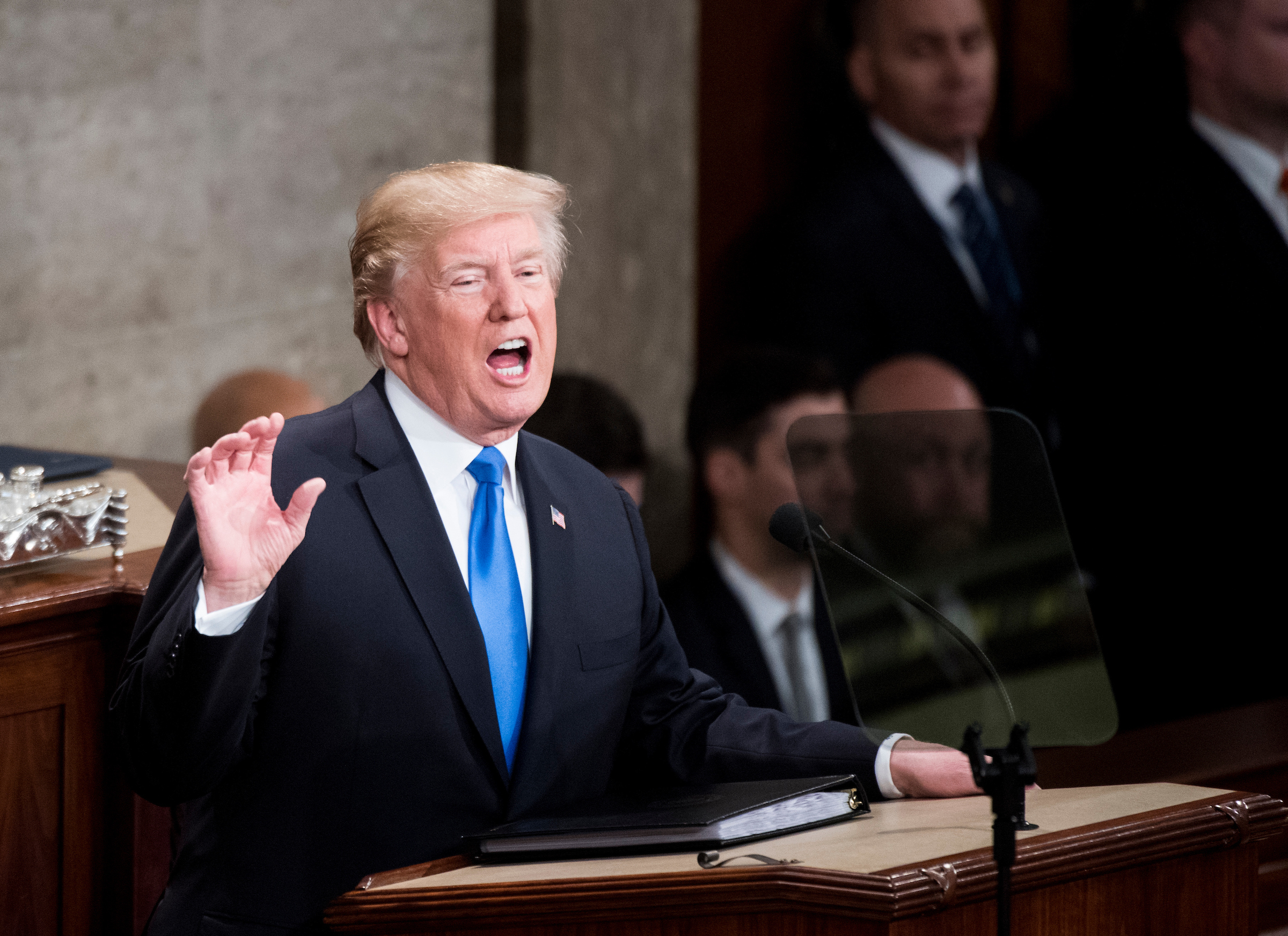 President Donald Trump, here giving his 2018 State of the Union Address in the House chamber, will deliver this year’s address on Feb. 5 after he and Speaker Nancy Pelosi agreed to reschedule it when the government was reopened. (Bill Clark/CQ Roll Call file photo)