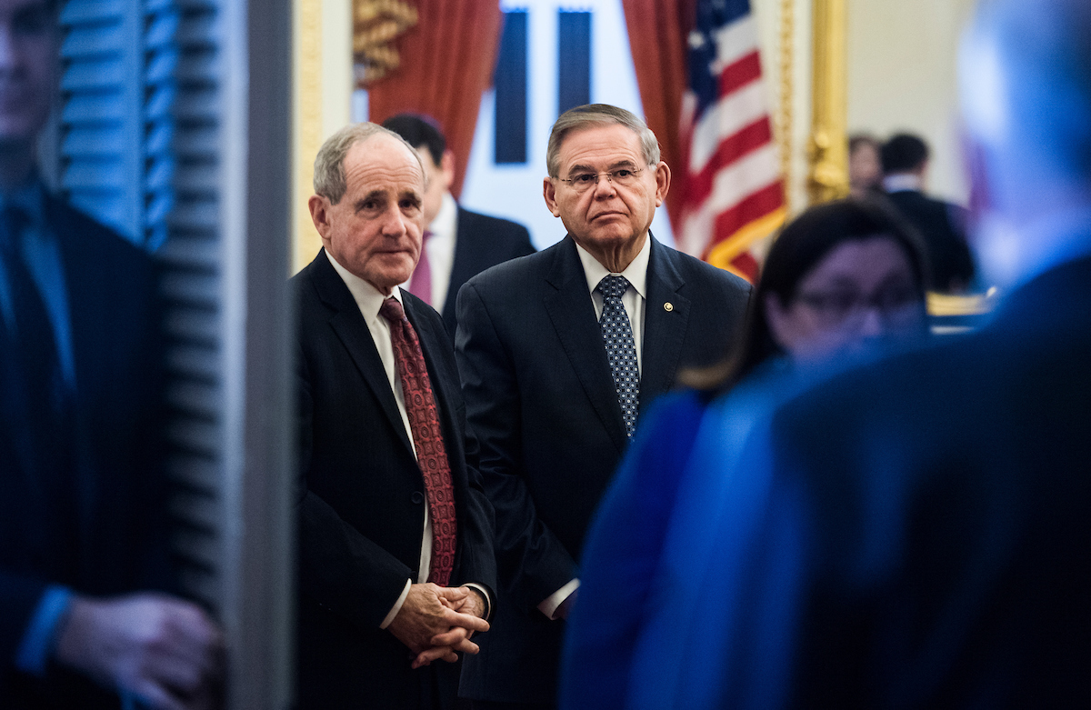 Sen.  Jim Risch, R-Idaho, left, is the new chairman of the Foreign Relations Committee, working with ranking member Sen. Robert Menendez, D-N.J. (Tom Williams/CQ Roll Call file photo)