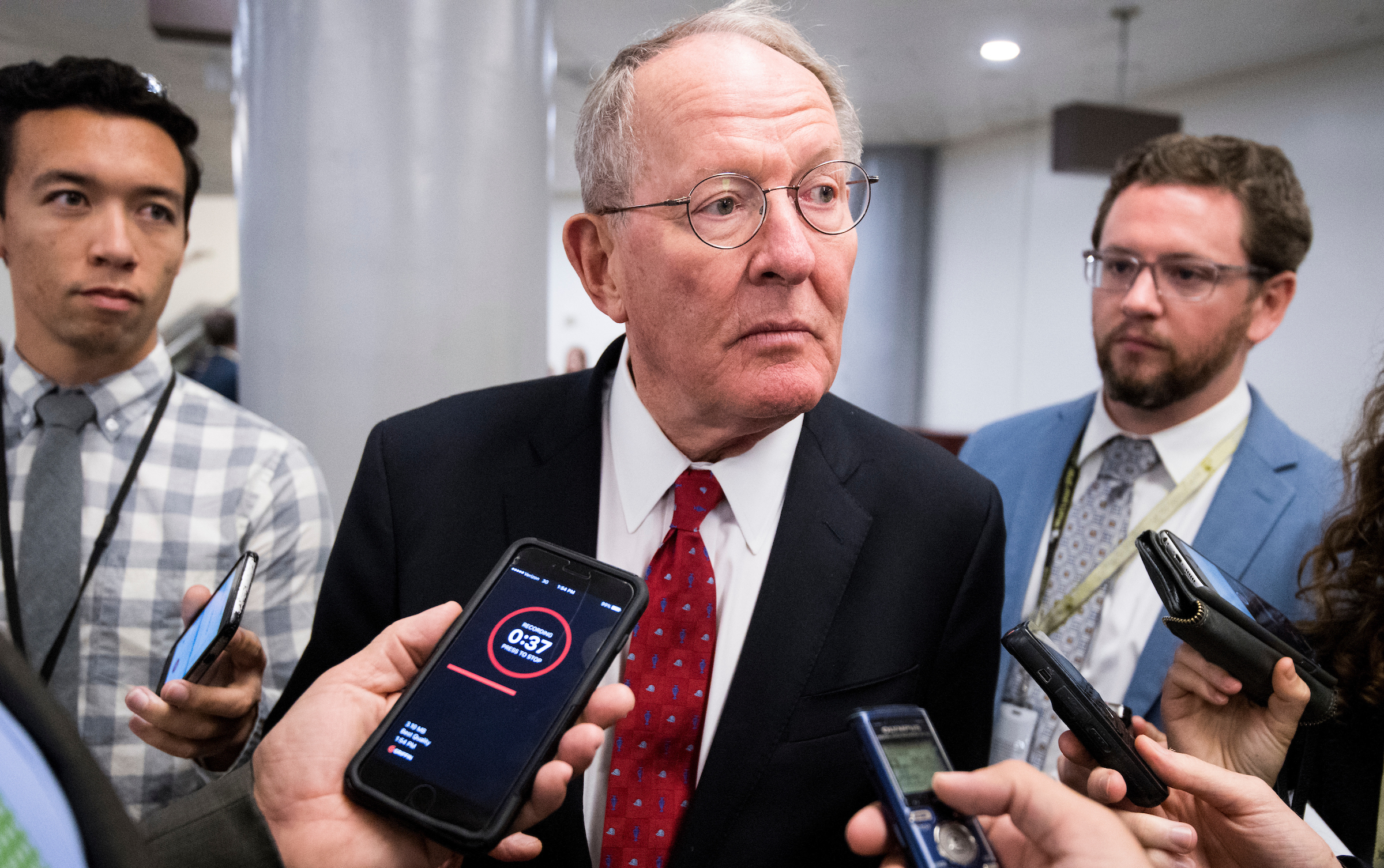 Sen. Lamar Alexander, R-Tenn., said in a statement Friday that the president's national emergency declaration defies the Founders. (Photo By Bill Clark/CQ Roll Call)