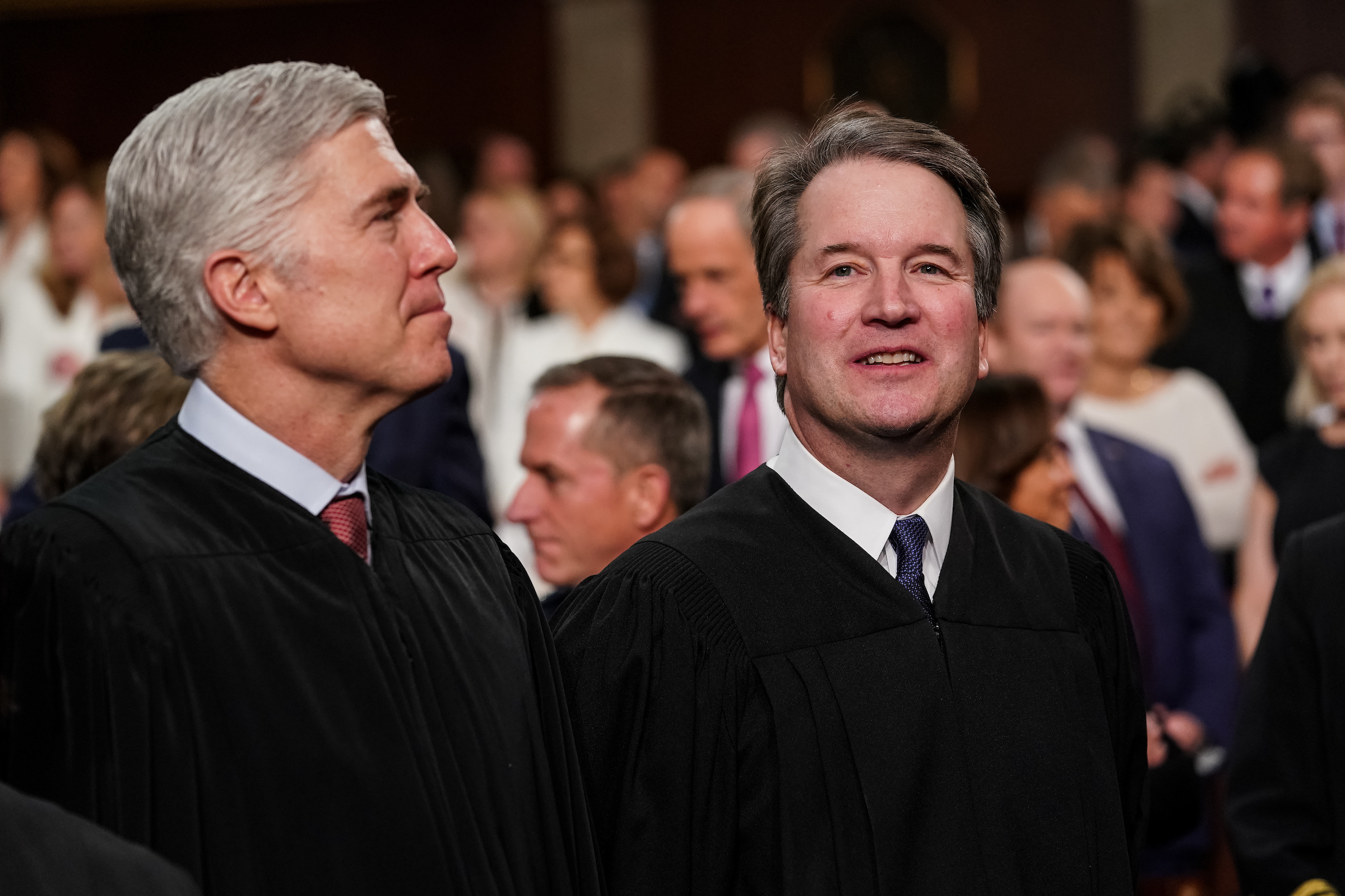 The bitter and divisive confirmation process for Justice Brett M. Kavanaugh, shown here at this year’s State of the Union, reached a fever pitch when the full Senate voted on his appointment.(Doug Mills/Pool file photo)