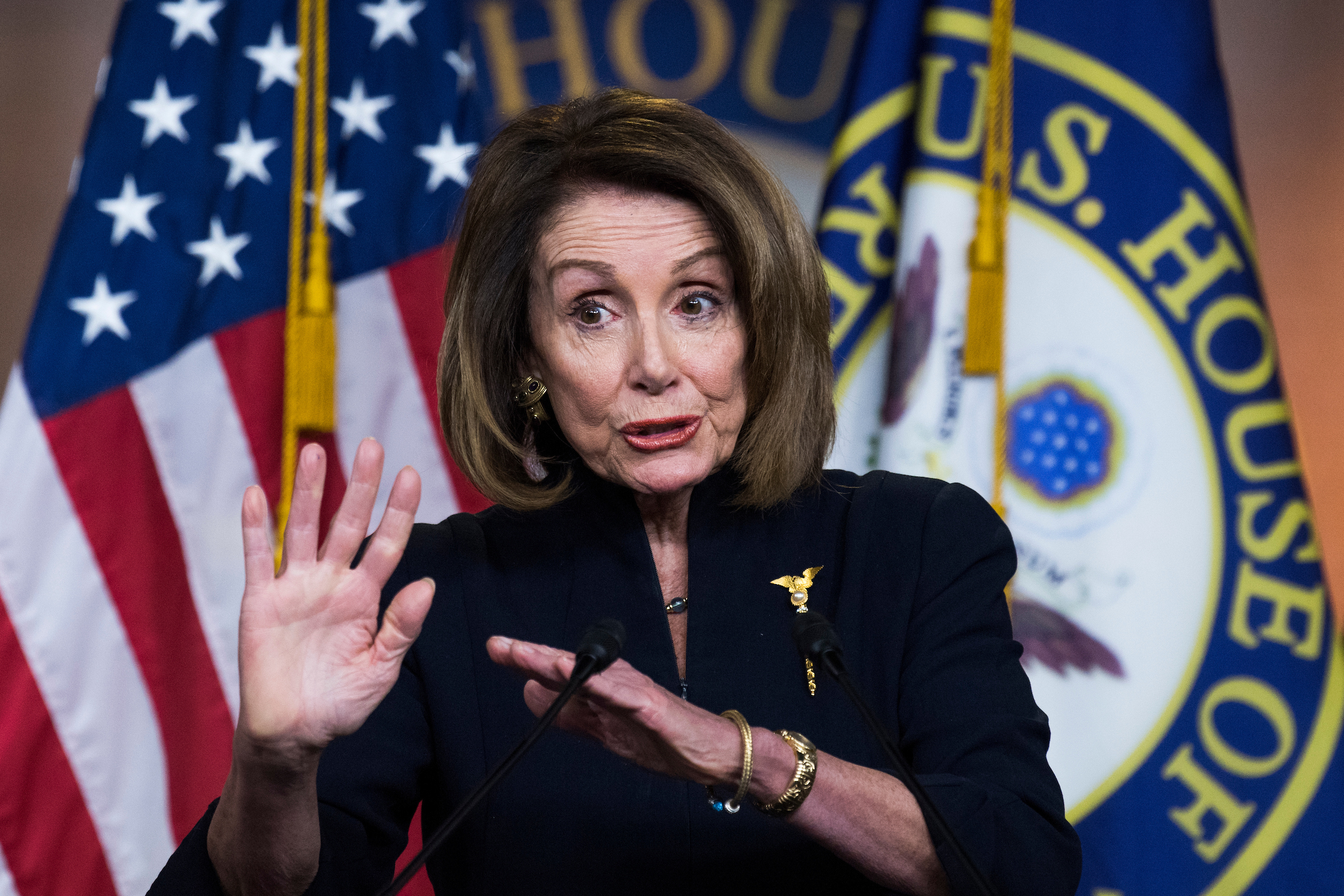 Speaker Nancy Pelosi, D-Calif., said she will not commit to the House voting on the Green New Deal. (Photo By Tom Williams/CQ Roll Call file photo)