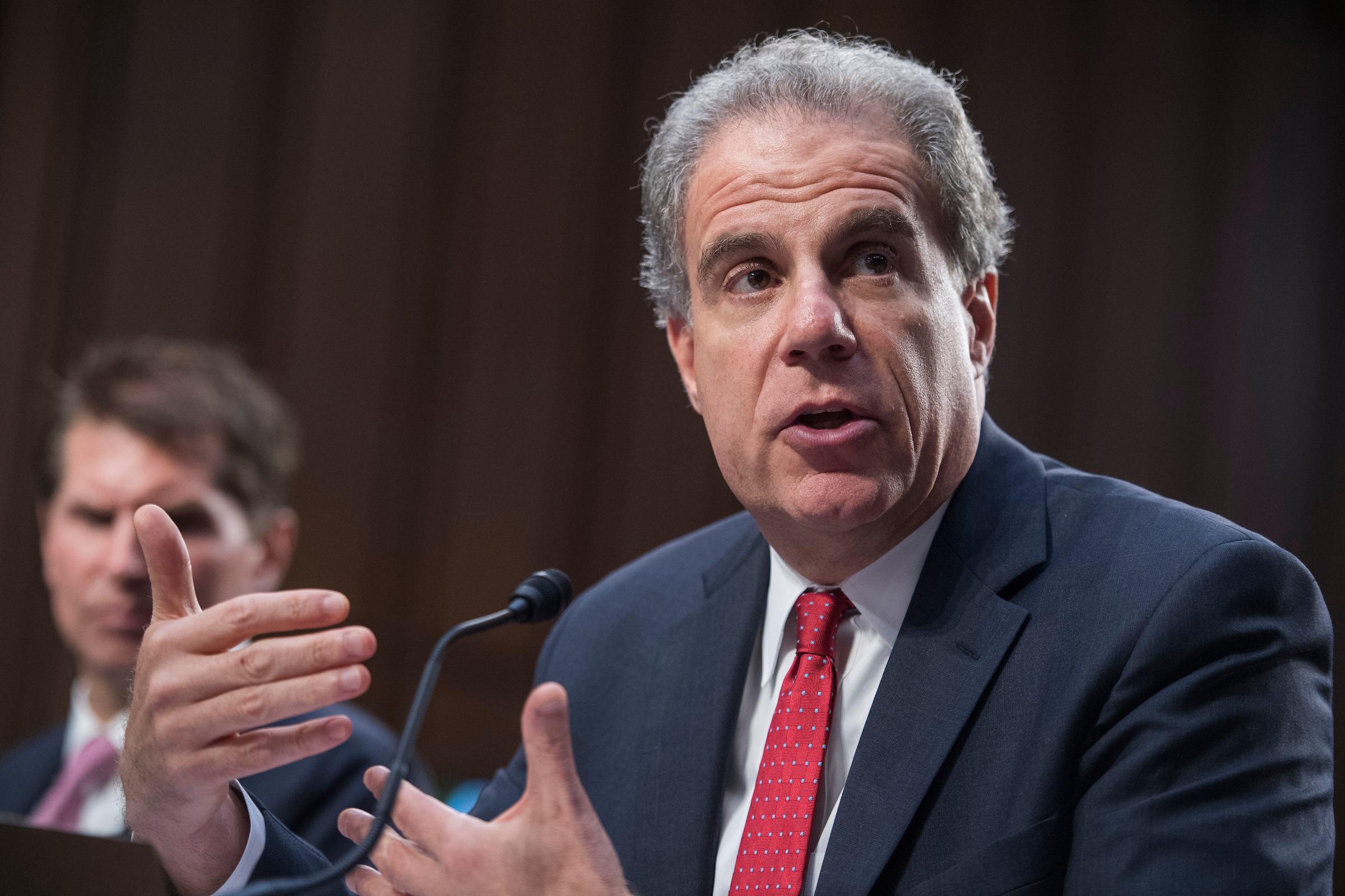 Michael Horowitz, inspector general of the Justice Department, testifies before a Senate Judiciary Committee in the Hart Building in 2017. Government institutions such as inspectors general and the Government Accountability Office toil in obscurity but their work is critical for America, John Donnelly writes.  (Photo By Tom Williams/CQ Roll Call file photo)