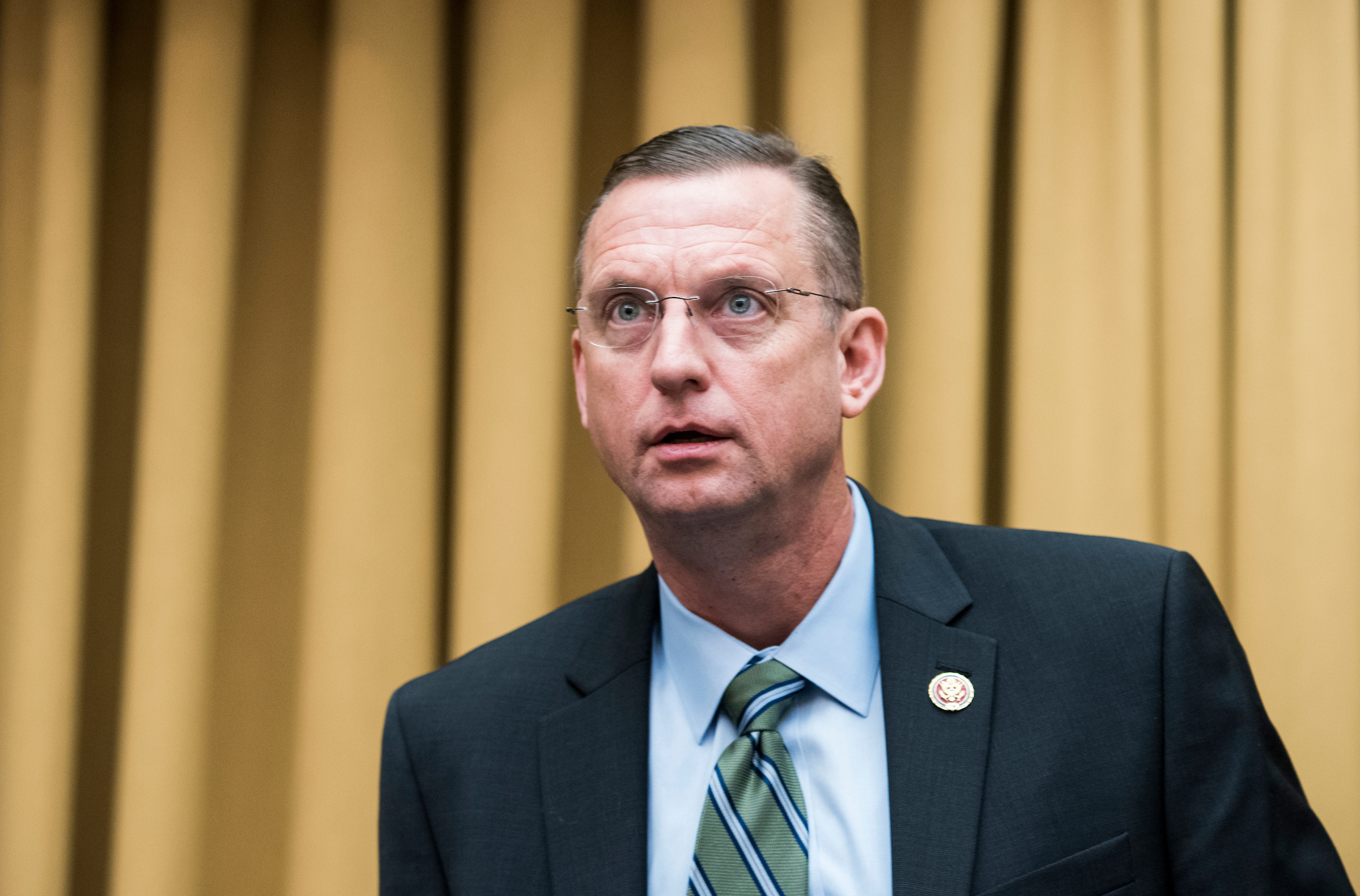 Ranking member Doug Collins, R-Ga., arrives for the House Judiciary Committee markup of a resolution authorizing issuance of a subpoena to Acting Attorney General Matthew G. Whitaker on Thursday, Feb. 7, 2019. (Bill Clark/CQ Roll Call)