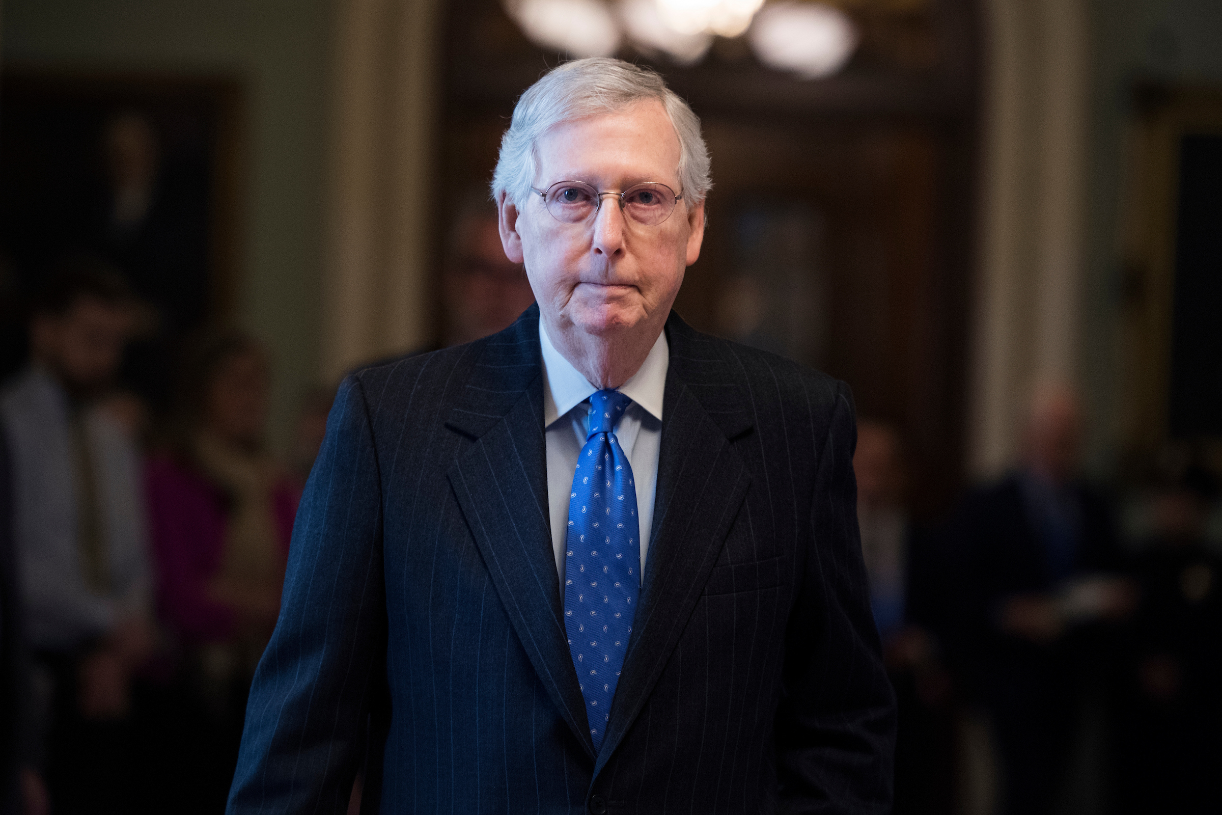 Senate Majority Leader Mitch McConnell left it up to the discretion of Attorney General William P. Barr to keep some parts of the Mueller report out of the public eye. (Tom Williams/CQ Roll Call file photo)