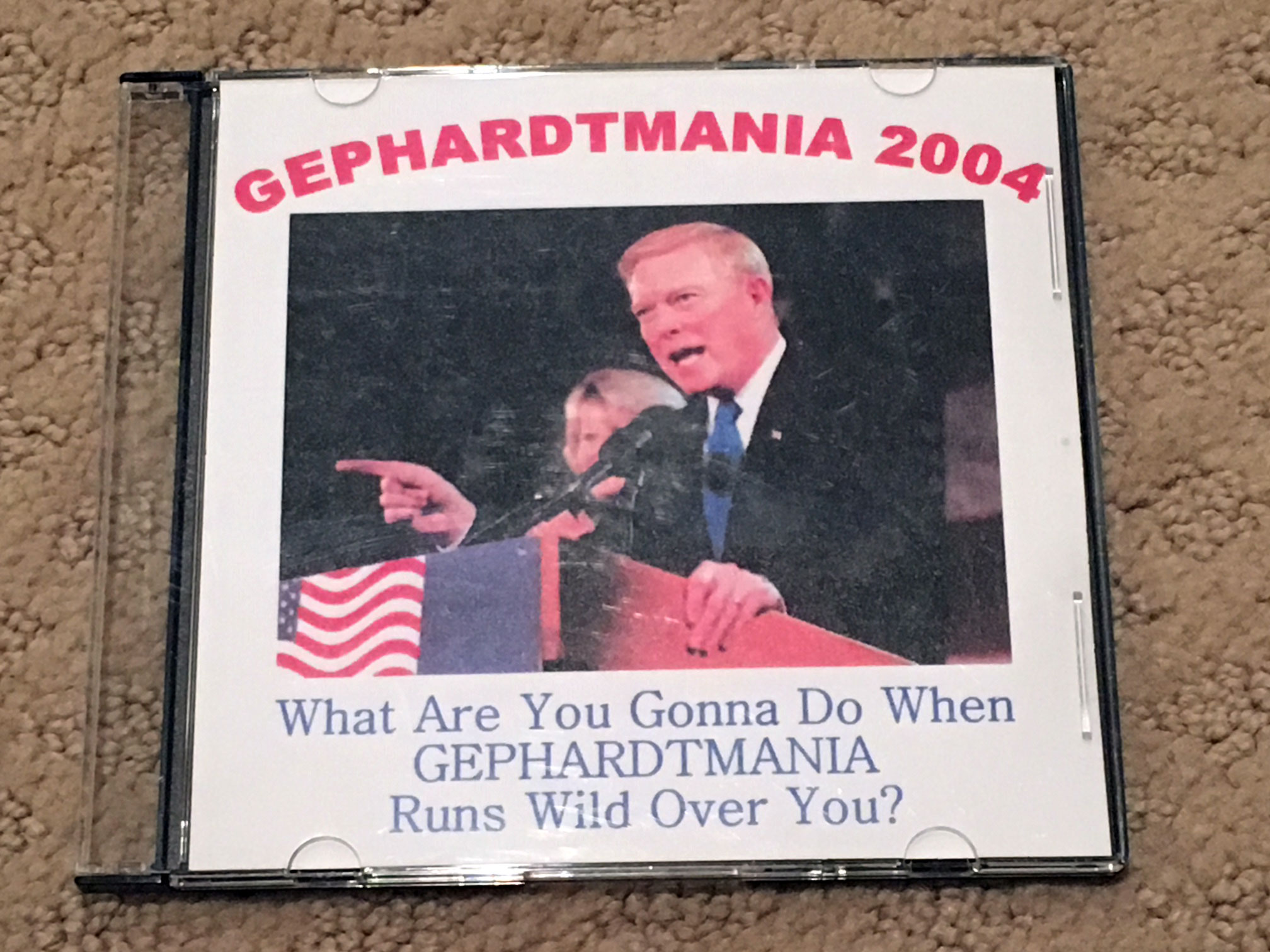 Gephardtmania mix CD (Courtesy John Lapp)