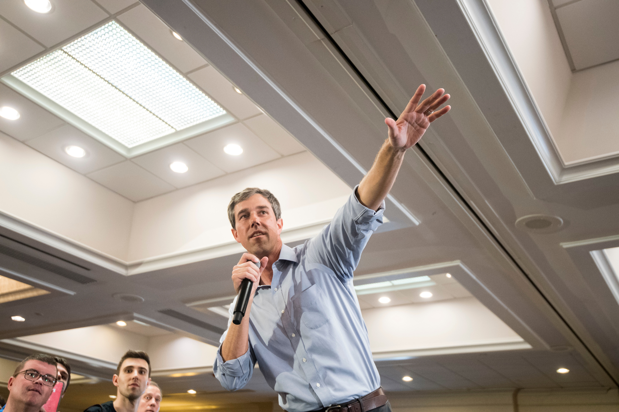 UNITED STATES - APRIL 17: Presidential candidate Beto O'Rourke speas during his town hall event in Alexandria, Va., on Wednesday, April 17, 2019. (Photo By Bill Clark/CQ Roll Call)