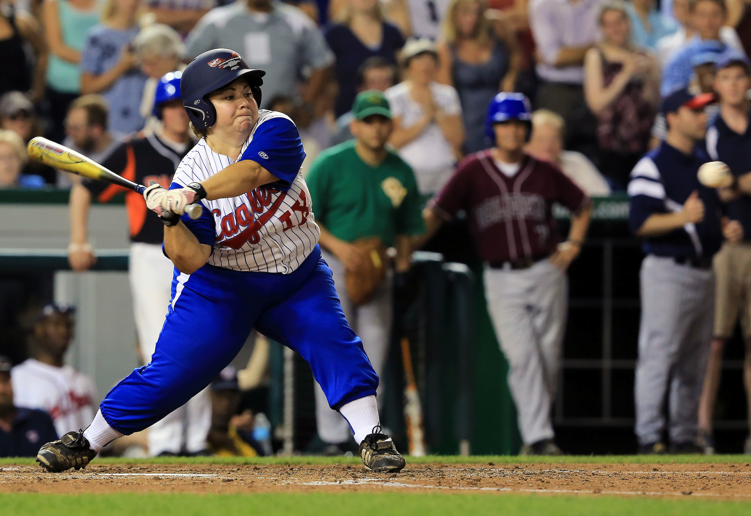 Rep. Linda Sánchez, here in 2015, is one of two women who will play in the Congressional Baseball Game this year. (Al Drago/CQ Roll Call)