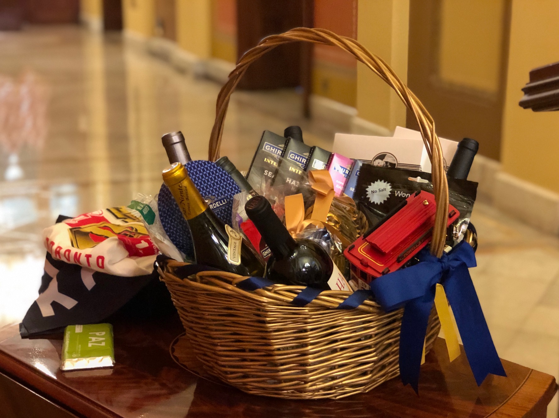 Pelosi’s gift basket was chock-full of California goodness.