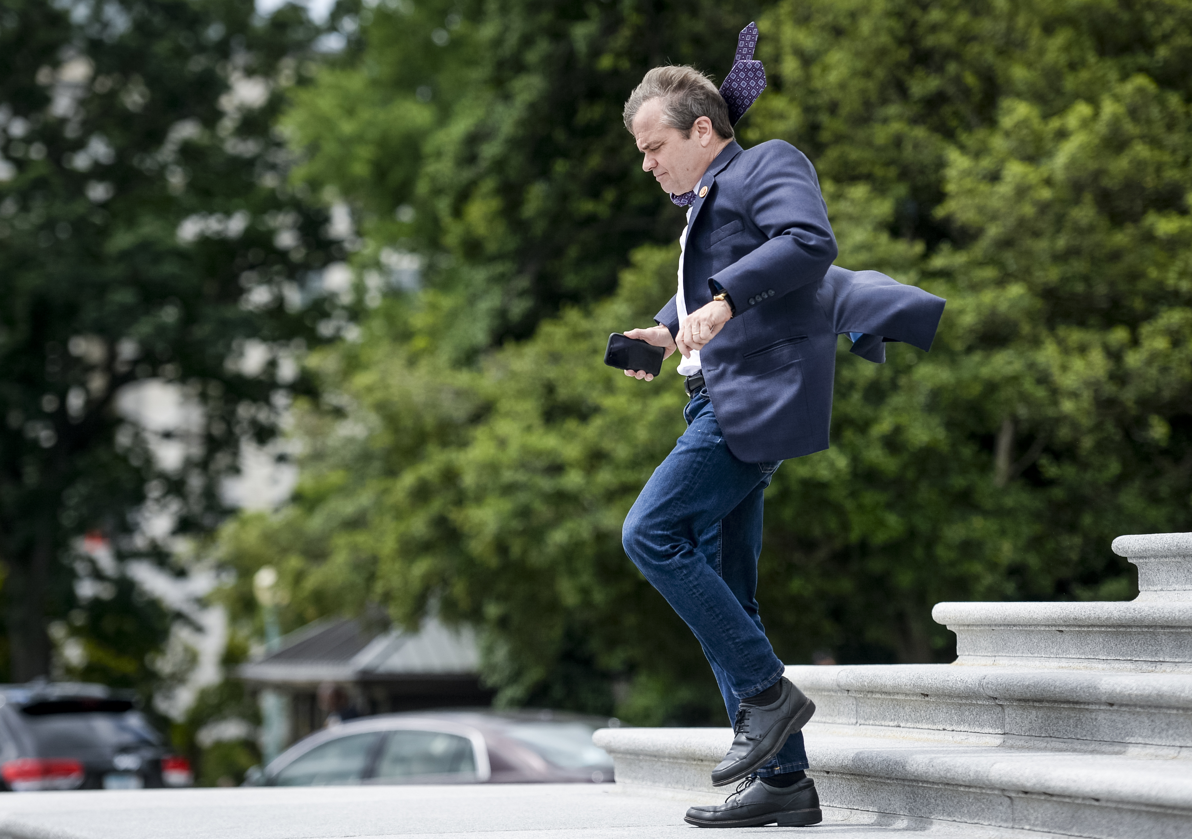 UNITED STATES - JUNE 21: Rep. Mike Quigley, D-Ill., talks to reporters as he leaves the Capitol after the last votes of the week in the House in Washington on Friday June 21, 2019. (Photo by Caroline Brehman/CQ Roll Call) Quigley