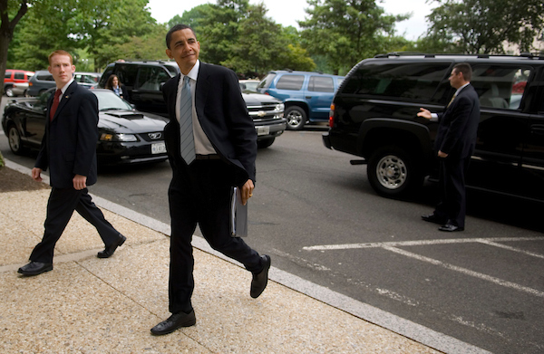 Sen. Barack Obama, D-Ill., received Secret Service protection when he ran for president in May 2007, more than a year out from the general election. (CQ Roll Call file photo)