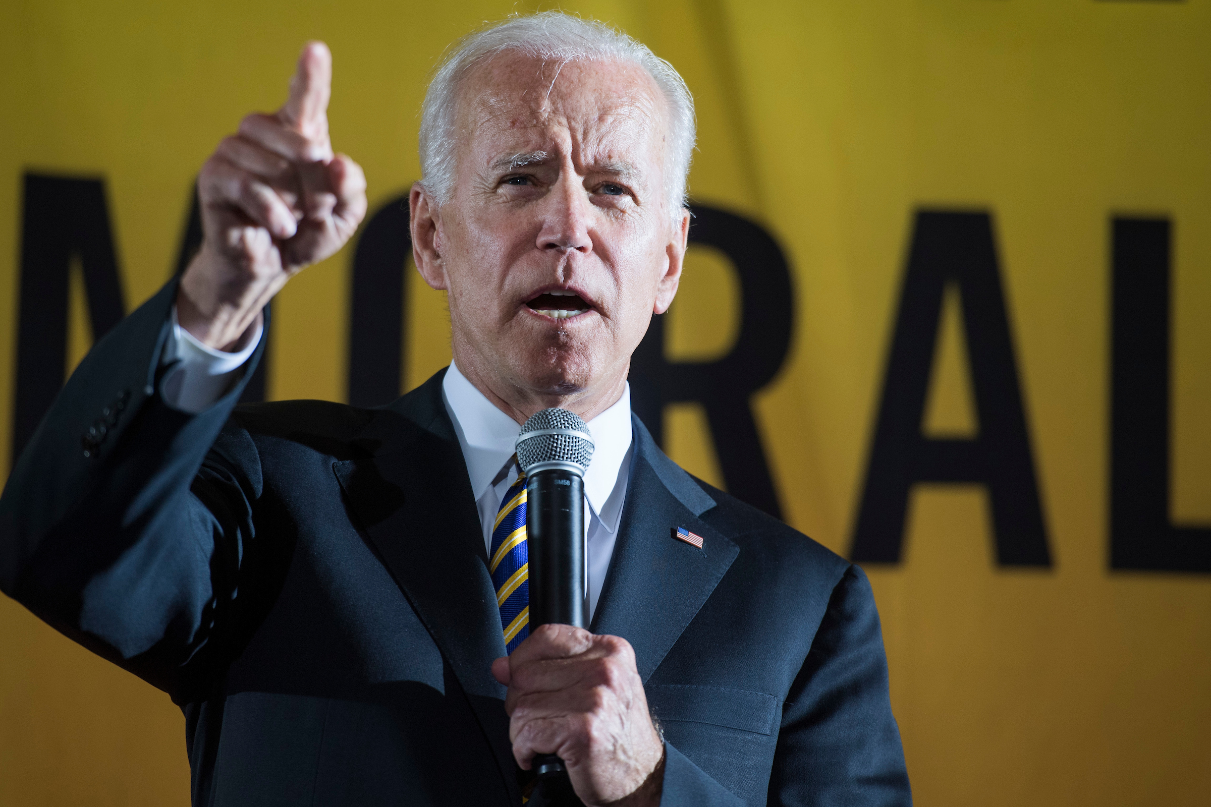 Democratic candidate Joe Biden speaks during the Poor People's Moral Action Congress forum for presidential candidates at Trinity Washington University on Monday. (Photo By Tom Williams/CQ Roll Call)