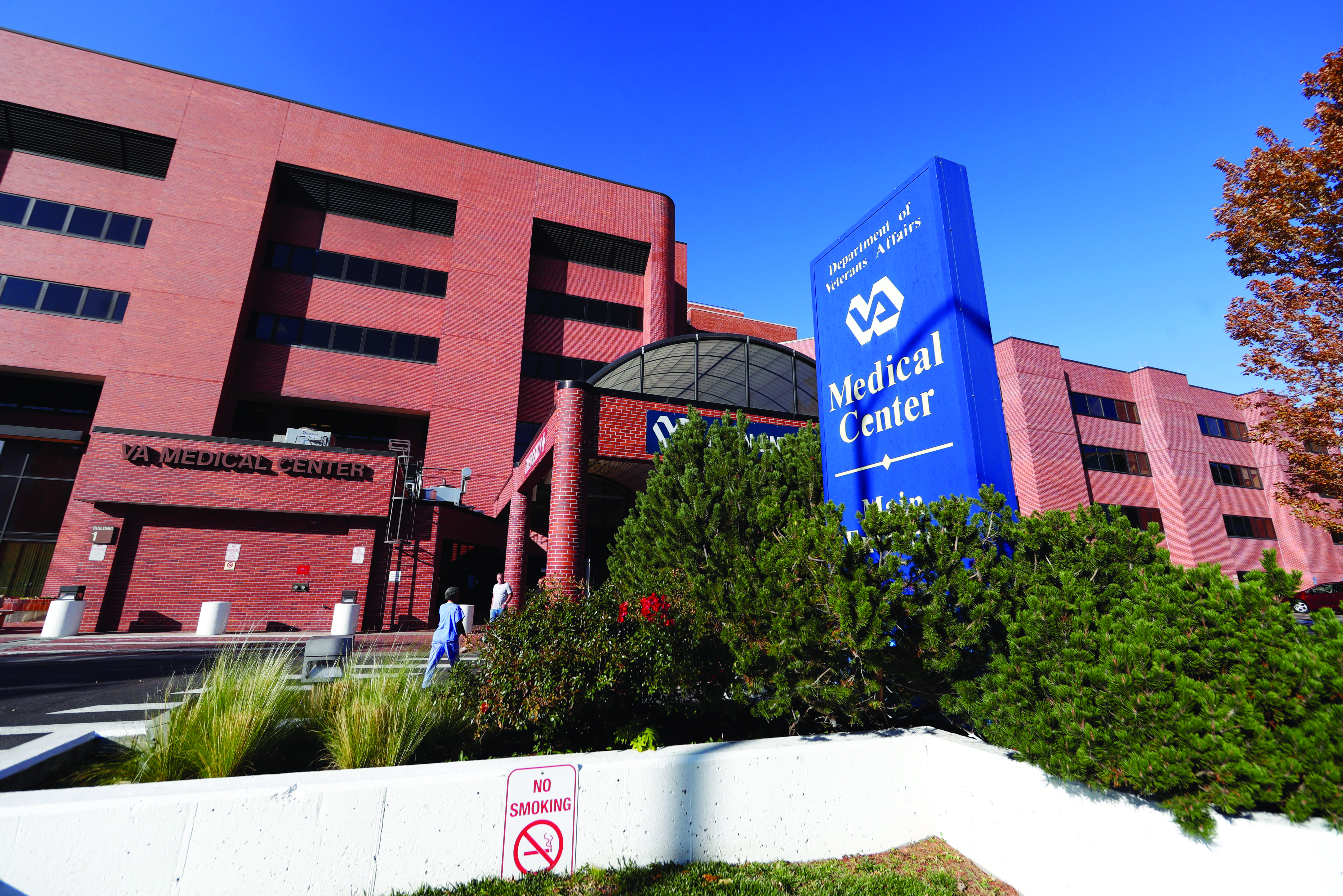 The exterior of the Veterans Affairs Department hospital is shown in east Denver Wednesday, Oct. 4, 2017. A New VA program expands private care options and boosts pay for medical professionals. But some worry it could lead to wholesale privatization if the VA deprioritizes funds for its own facilities. (AP Photo/David Zalubowski)