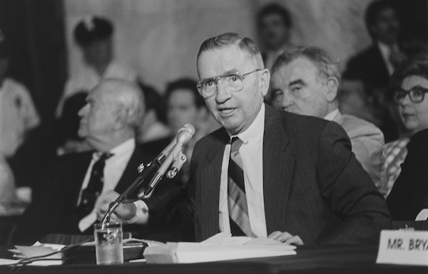 Ross Perot at a press conference in August 1992. (Photo by Maureen Keating/CQ Roll Call via Getty Images)