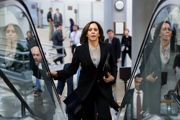 Sen. Kamala Harris, D-Calif., got a bump from the Miami debate in June, but became a target in the July debate in Detroit. (Bill Clark/CQ Roll Call file photo)