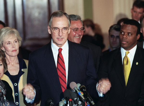 Livingston worked with Clinton to pass spending deals during 1998 impeachment proceedings. (Douglas Graham/CQ Roll Call file photo)