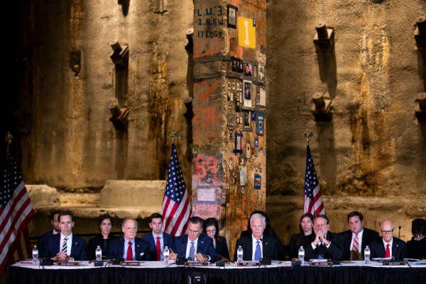 Former Homeland Security secretaries testify before Senate Homeland and Governmental Affairs Committee at the 9/11 museum in New York on Monday. (Getty Images)