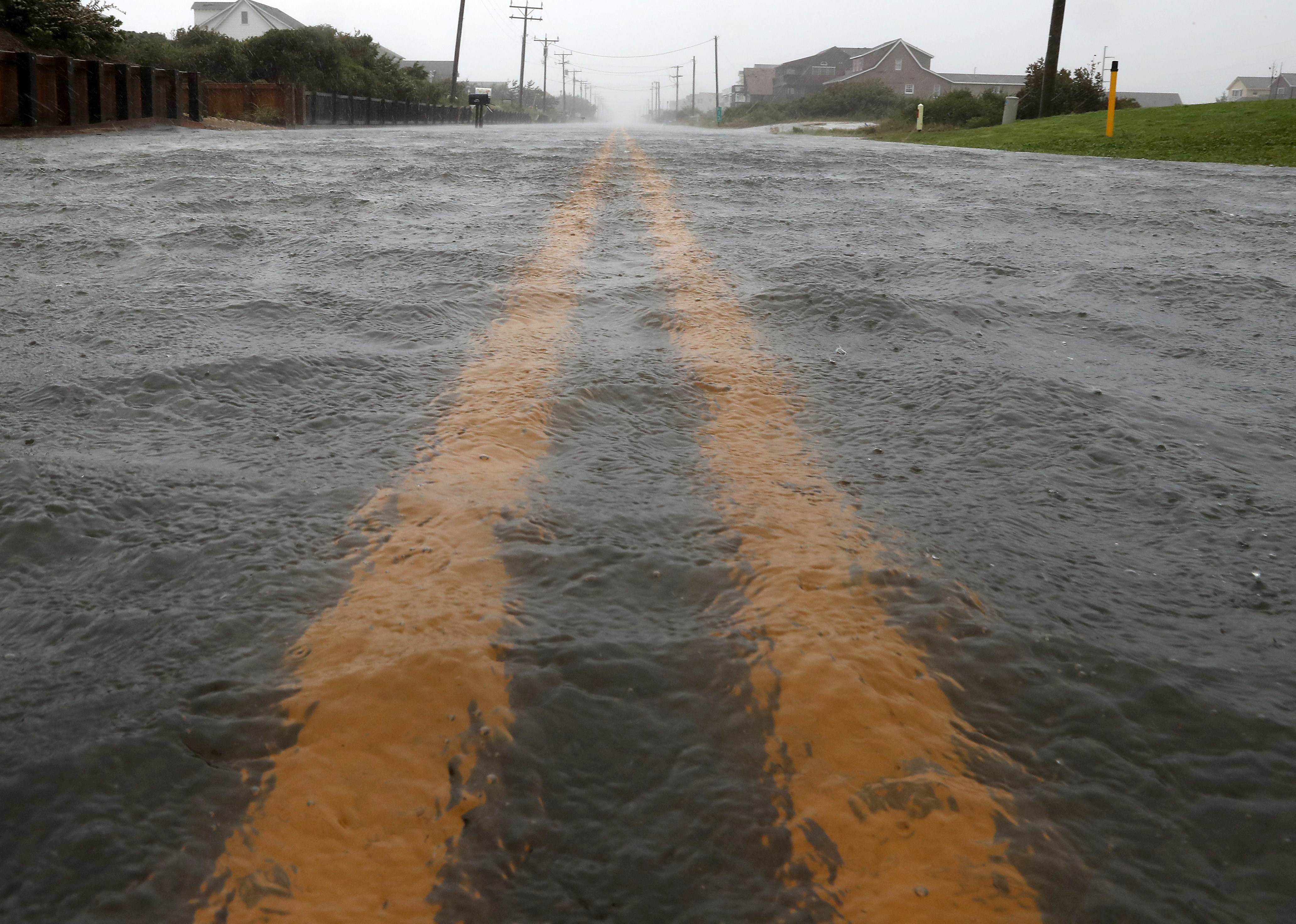 Water floods Highway 12 in Nags Head, N.C., as Hurricane Dorian hits the area on Sept. 6. (Mark Wilson/Getty Images file photo)