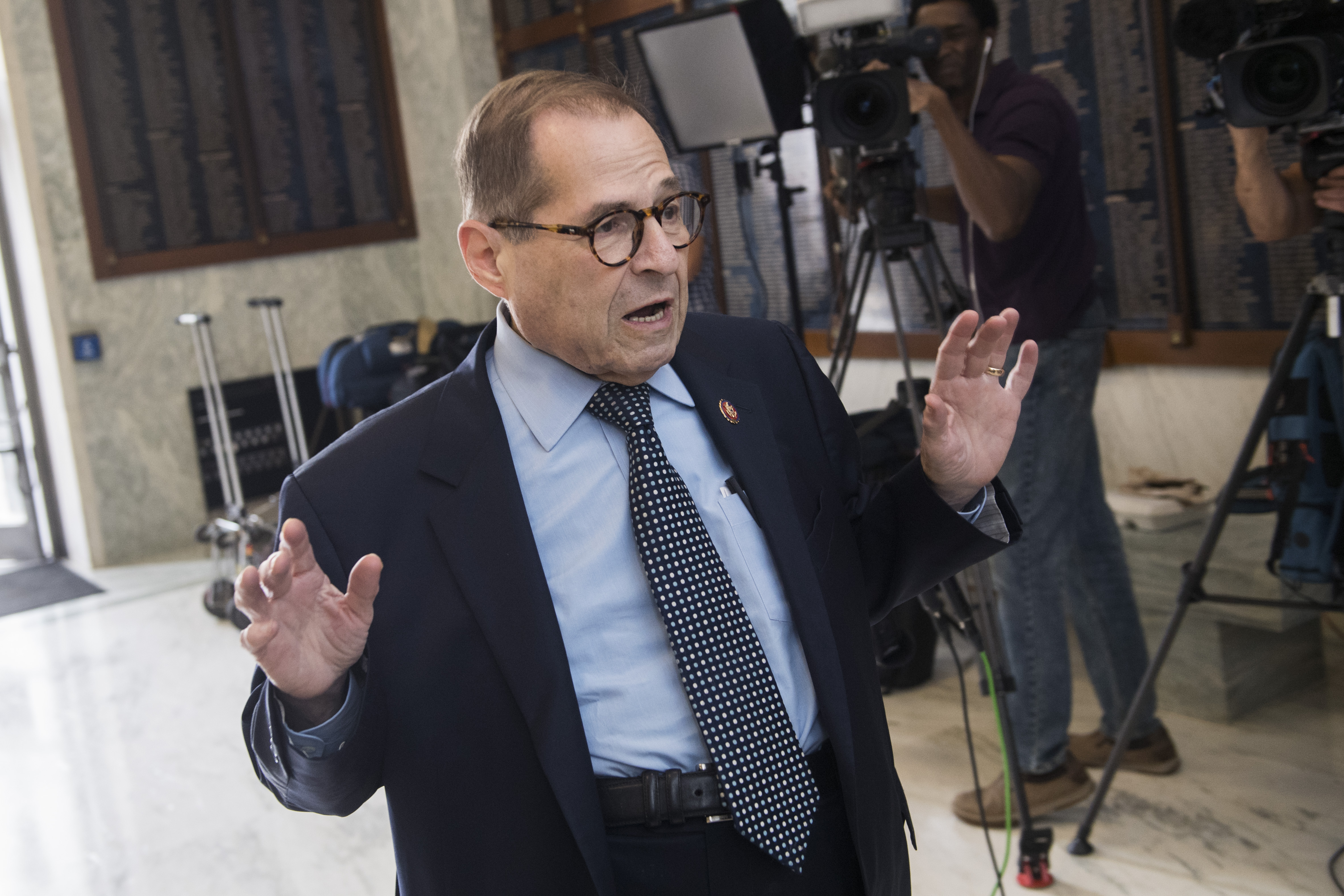 House Judiciary Chairman Jerrold Nadler was just one of the many characters with politics on their minds during the Corey Lewandowski hearing last week, Murphy writes. (Tom Williams/CQ Roll Call)