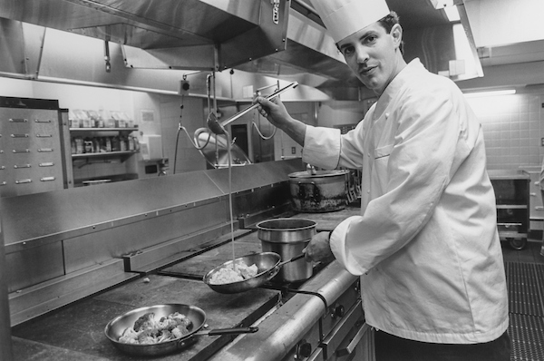 New chef for the House Members dining room Chef Robert Remsburg. 1995 (Photo by Maureen Keating/ CQ Roll Call via Getty Images)