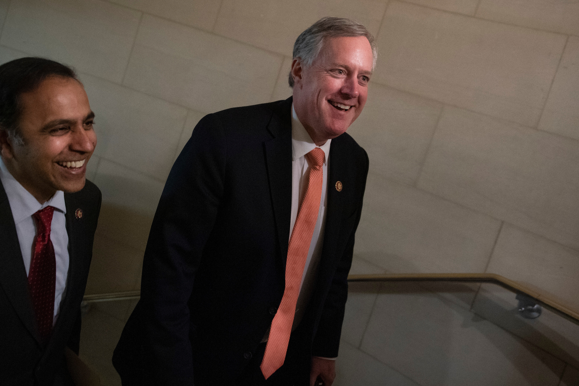 North Carolina Rep. Mark Meadows, right, is not running for reelection in 2020. (Tom Williams/CQ Roll Call)