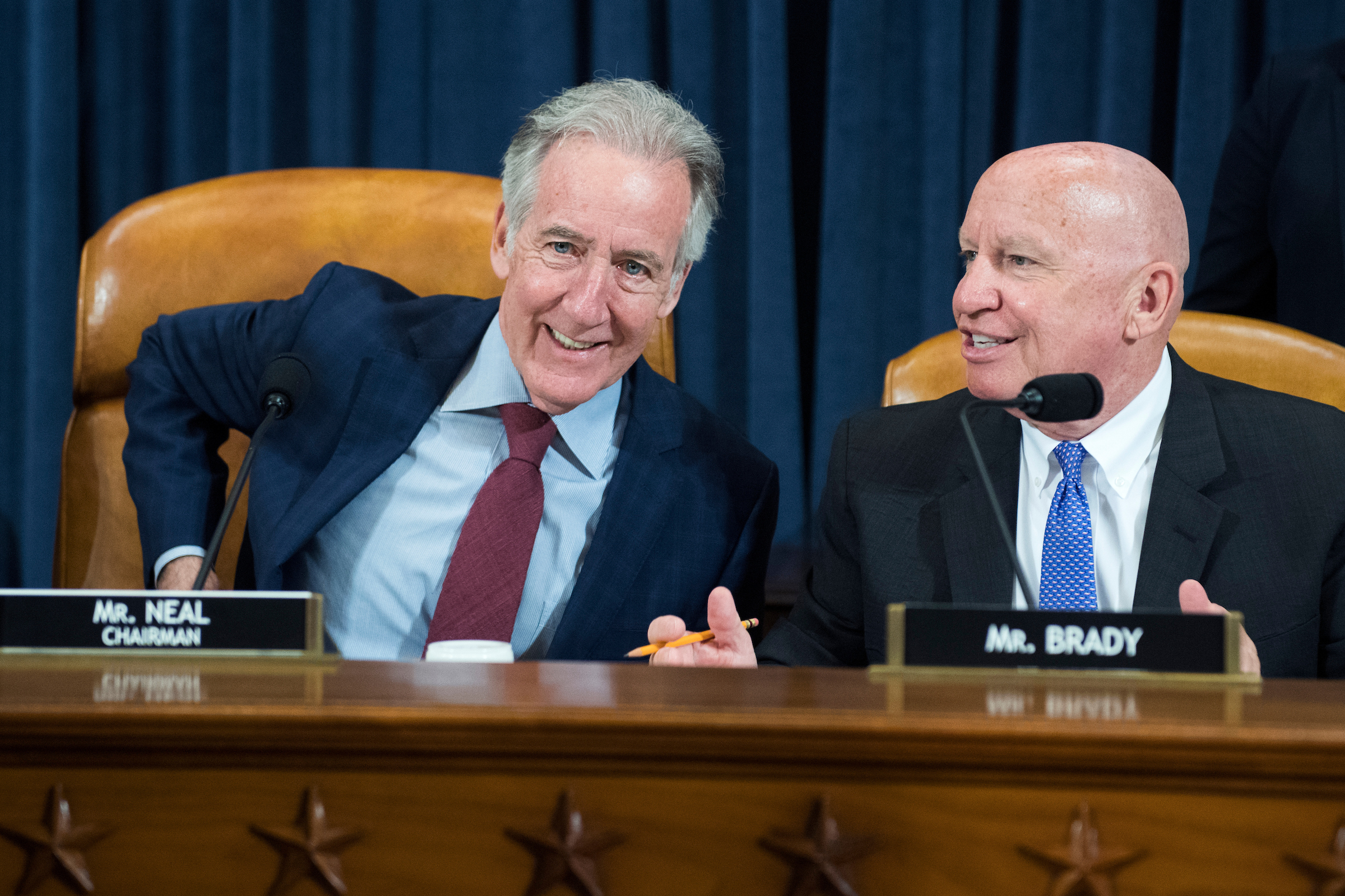 Ways and Means Chairman Richard Neal, D-Mass., and ranking member Rep. Kevin Brady, R-Texas, said the committee would take up the proposal early next year. (Tom Williams/CQ Roll Call file photo)